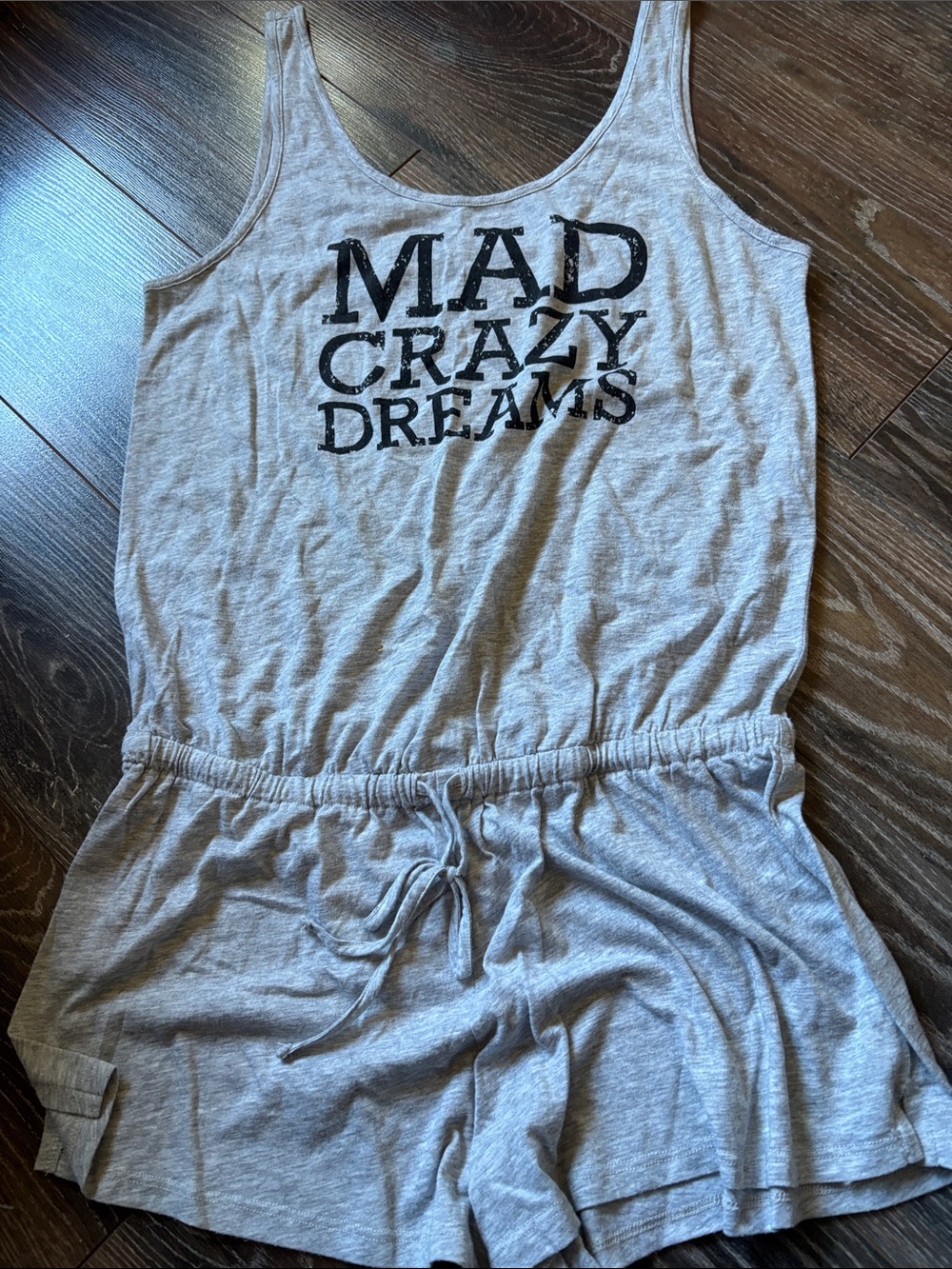 Steve Madden Gray Tank Romper Pajama - 'Mad Crazy Dreams'